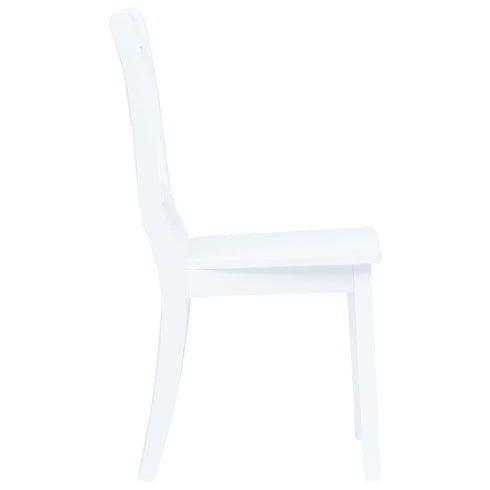 Maison Madeleine -  5 Piece Dining Set Solid Rubber Wood White